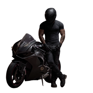 Mysterious Night Biker Vinyl Car Decal Sticker – Waterproof & UV-Resistant 3.4133333333333336"