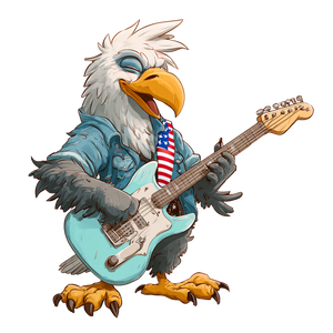 Cartoon Eagle Guitarist Vinyl Car Decal Sticker – Waterproof & UV-Resistant 3.4133333333333336" Cartoon Eagle Guitarist Vinyl Car Decal Sticker – Waterproof & UV-Resistant 3.4133333333333336"