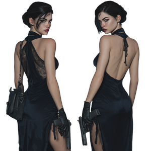 Elena Femme Fatale Vinyl Car Decal Sticker – Waterproof & UV-Resistant 3.4133333333333336"