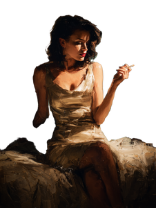 Noir Woman V2 Vinyl Car Decal Sticker – Waterproof & UV-Resistant 8.213333333333333"