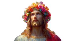 Divine Jesus Portrait V24 Vinyl Car Decal Sticker – Waterproof & UV-Resistant 2.72"