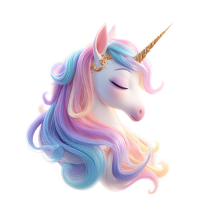 Rainbow Unicorn Head Vinyl Car Decal Sticker – Waterproof & UV-Resistant 6.826666666666667"