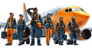 Airport Ground Staff Vinyl Car Decal Sticker – Waterproof & UV-Resistant 2.72"