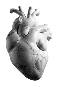 Marble Heart Sculpture Vinyl Car Decal Sticker – Waterproof & UV-Resistant 8.96"