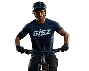 Cyclist In Blue Vinyl Car Decal Sticker – Waterproof & UV-Resistant 3.2"