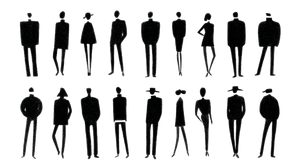 Expressive Silhouettes Vinyl Car Decal Sticker – Waterproof & UV-Resistant 5.4