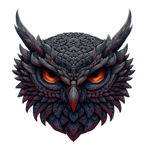 Evil Owl Head Vinyl Car Decal Sticker – Waterproof & UV-Resistant 3.4133333333333336"