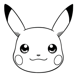Pikachu Coloring Page V2 Vinyl Car Decal Sticker – Waterproof & UV-Resistant 3.4133333333333336"