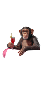 Happy Monkey Lounging Vinyl Car Decal Sticker – Waterproof & UV-Resistant 9.706666666666667"