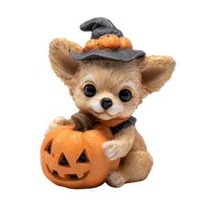 Halloween Puppy Pumpkin Vinyl Car Decal Sticker – Waterproof & UV-Resistant 3.4133333333333336"