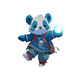 Blue Panda Vinyl Car Decal Sticker – Waterproof & UV-Resistant 3.4133333333333336"