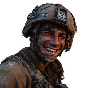 Laughing Idf Soldier Vinyl Car Decal Sticker – Waterproof & UV-Resistant 6.826666666666667"