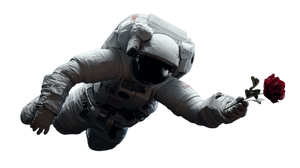 Astronaut With Flower Vinyl Car Decal Sticker – Waterproof & UV-Resistant 5.4