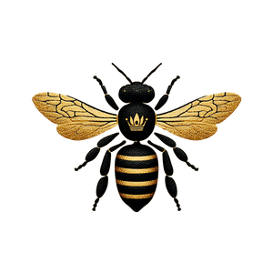 Royal Bee Logo Vinyl Car Decal Sticker – Waterproof & UV-Resistant 3.4133333333333336"