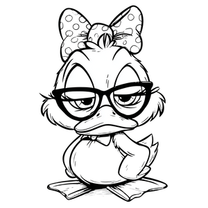 Grumpy Duck Coloring V2 Vinyl Car Decal Sticker – Waterproof & UV-Resistant 6.826666666666667"