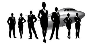 Business Silhouettes Airplane Vinyl Car Decal Sticker – Waterproof & UV-Resistant 5.4