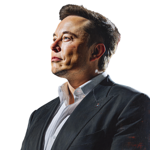 Elon Musk Portrait V13 Vinyl Car Decal Sticker – Waterproof & UV-Resistant 3.4133333333333336"