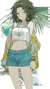 Botanical Anime Dancer Vinyl Car Decal Sticker – Waterproof & UV-Resistant 9.706666666666667"