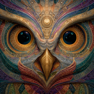 Ethereal Abstract Owl Vinyl Car Decal Sticker – Waterproof & UV-Resistant 3.4133333333333336"
