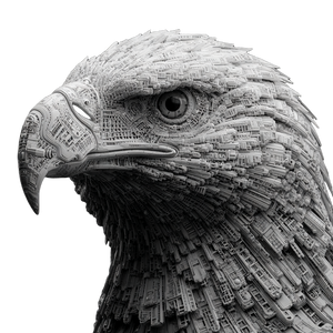 Matrix Eagle Head Vinyl Car Decal Sticker – Waterproof & UV-Resistant 3.4133333333333336"