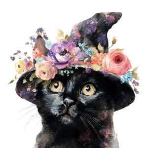 Victorian Witch Cat V2 Vinyl Car Decal Sticker – Waterproof & UV-Resistant 3.4133333333333336"