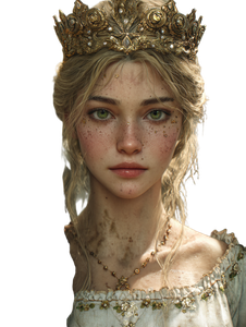 Sorrowful Medieval Princess Vinyl Car Decal Sticker – Waterproof & UV-Resistant 8.213333333333333"