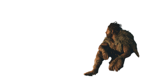 Prehistoric Human Contemplation Vinyl Car Decal Sticker – Waterproof & UV-Resistant 2.72"
