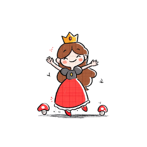 Cartoon Princess V7 Vinyl Car Decal Sticker – Waterproof & UV-Resistant 3.4133333333333336"