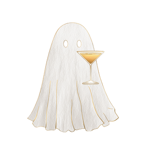 Chic Ghost Martini Vinyl Car Decal Sticker – Waterproof & UV-Resistant 3.4133333333333336"