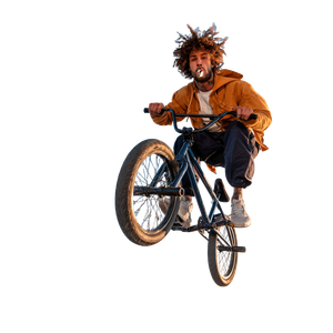 Bmx Rider With Pouch Vinyl Car Decal Sticker – Waterproof & UV-Resistant 3.4133333333333336"