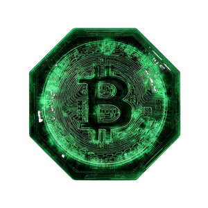 Digital Bitcoin Coin Vinyl Car Decal Sticker – Waterproof & UV-Resistant 3.4133333333333336"