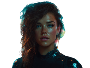 Futuristic Mysterious Woman V2 Vinyl Car Decal Sticker – Waterproof & UV-Resistant 6.1866666666666665"