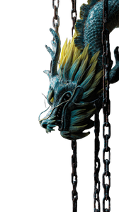 Chained Space Dragon Vinyl Car Decal Sticker – Waterproof & UV-Resistant 9.706666666666667"
