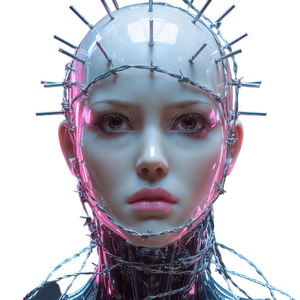 Futuristic Android Beauty V2 Vinyl Car Decal Sticker – Waterproof & UV-Resistant 3.4133333333333336"