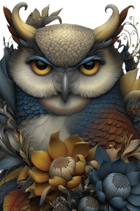 Snowy Owl Portrait V5 Vinyl Car Decal Sticker – Waterproof & UV-Resistant 8.96"
