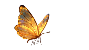 Golden Fantasy Butterfly V2 Vinyl Car Decal Sticker – Waterproof & UV-Resistant 2.72"