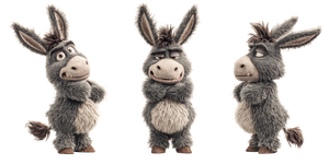 Pixar-Style Donkey V2 Vinyl Car Decal Sticker – Waterproof & UV-Resistant 5.12"