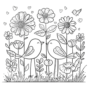 Cartoon Flowers Birds Vinyl Car Decal Sticker – Waterproof & UV-Resistant 3.4133333333333336" Cartoon Flowers Birds Vinyl Car Decal Sticker – Waterproof & UV-Resistant 3.4133333333333336"