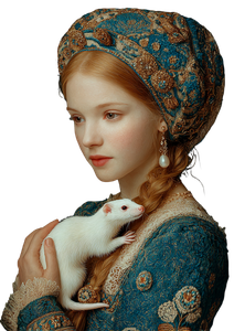 Lady With Ermine V2 Vinyl Car Decal Sticker – Waterproof & UV-Resistant 4.373333333333333"