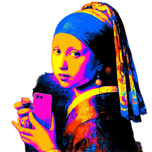 Pop Art Pearl Girl Vinyl Car Decal Sticker – Waterproof & UV-Resistant 3.4133333333333336"