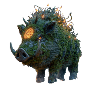 Mythical Boar Spirit Vinyl Car Decal Sticker – Waterproof & UV-Resistant 3.4133333333333336"