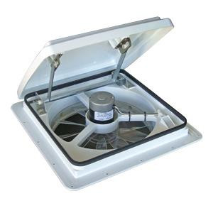 MaxxAir Ventilation Solutions Roof Vent | Manual Opening for 14x14 Vent | White with Fan and Thermostat MaxxAir Ventilation Solutions Roof Vent | Manual Opening for 14x14 Vent | White with Fan and Thermostat