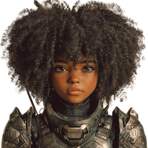 Afro-Futuristic Heroine Vinyl Car Decal Sticker – Waterproof & UV-Resistant 6.826666666666667"