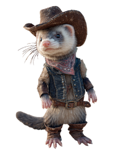 Stylish Western Ferret Vinyl Car Decal Sticker – Waterproof & UV-Resistant 8.213333333333333"