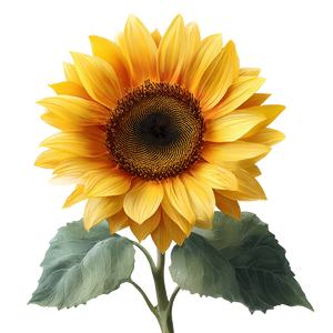 Sunflower Clipart V4 Vinyl Car Decal Sticker – Waterproof & UV-Resistant 3.4133333333333336"