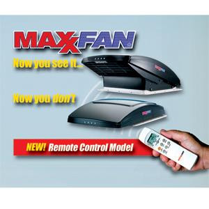 MaxxAir Ventilation Solutions MaxxFan Roof Vent | Deluxe 10-Speed Fan, Thermostat, Remote, Smoke Dome MaxxAir Ventilation Solutions MaxxFan Roof Vent | Deluxe 10-Speed Fan, Thermostat, Remote, Smoke Dome