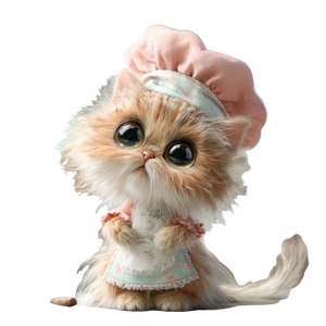 Chef Kitten V4 Vinyl Car Decal Sticker – Waterproof & UV-Resistant 3.4133333333333336"