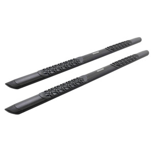 2022-2023 Toyota Tundra | Go Rhino V3 Vertex Nerf Bar | 5 Inch Oval Straight | Textured Black Aluminum | With Step Pads
