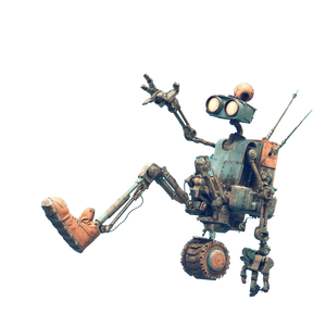 Energetic Robot Vinyl Car Decal Sticker – Waterproof & UV-Resistant 6.826666666666667"