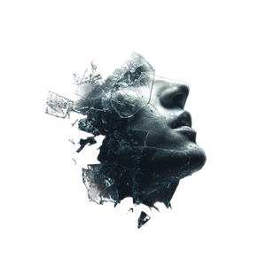 Broken Glass Face Vinyl Car Decal Sticker – Waterproof & UV-Resistant 6.826666666666667"